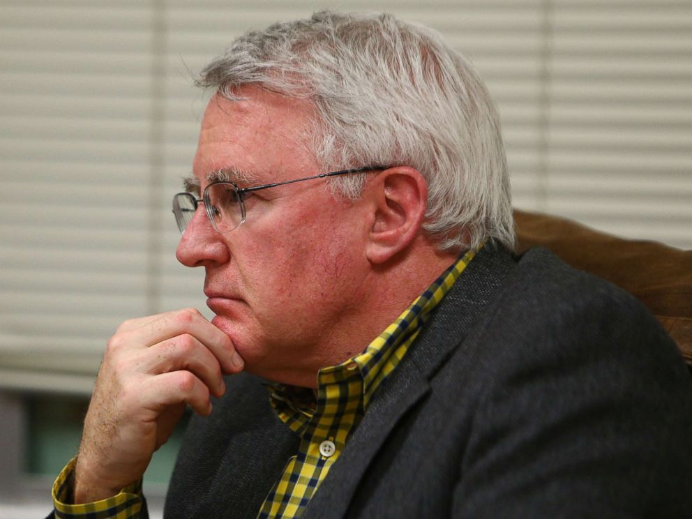 PHOTO: Deputy Mayor Rick Blood listens to community members speak during a Mendham Township Committee Meeting in Mendham Township, N.J., Feb. 12, 2018.