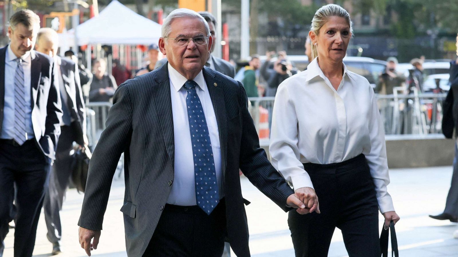 Sen. Bob Menendez's wife Nadine Menendez departs Manhattan Federal Court