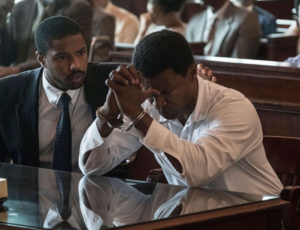 PHOTO: Michael B. Jordan and Jamie Foxx star in  "Just Mercy," 2019. 