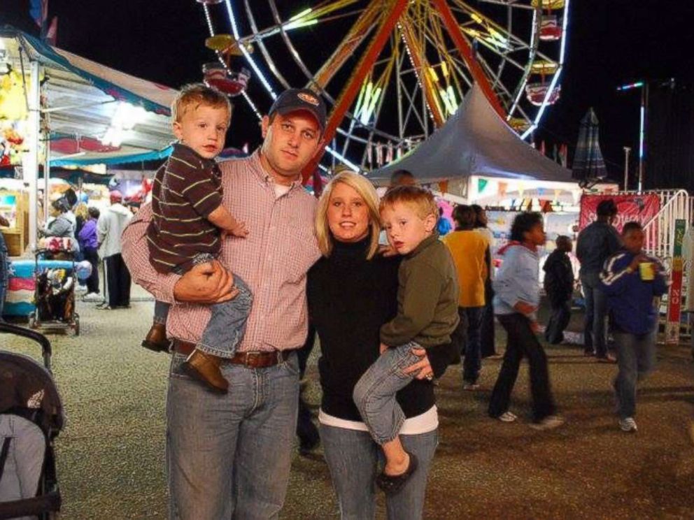 PHOTO: Meribeth Blackwell is photographed here with her husband and two children in this family photo.