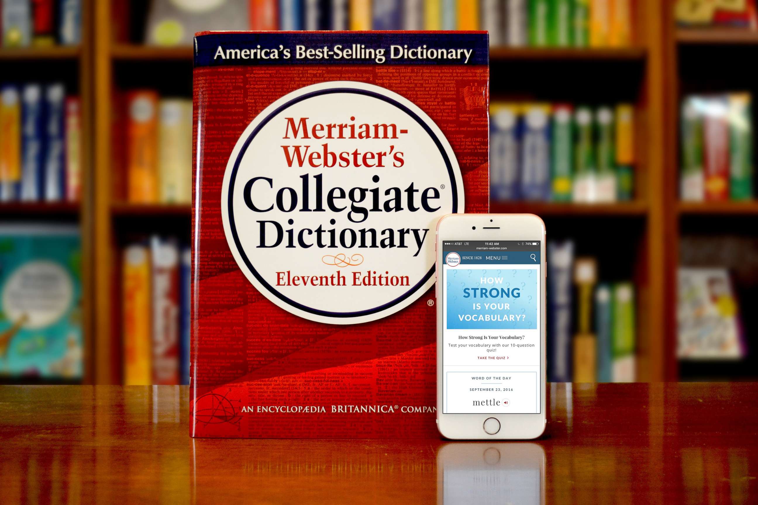 PHOTO: In this September 23, 2016, file photo provided by Merriam-Webster, Merriam-Webster's Collegiate Dictionary and mobile website are displayed in Springfield, Mass.