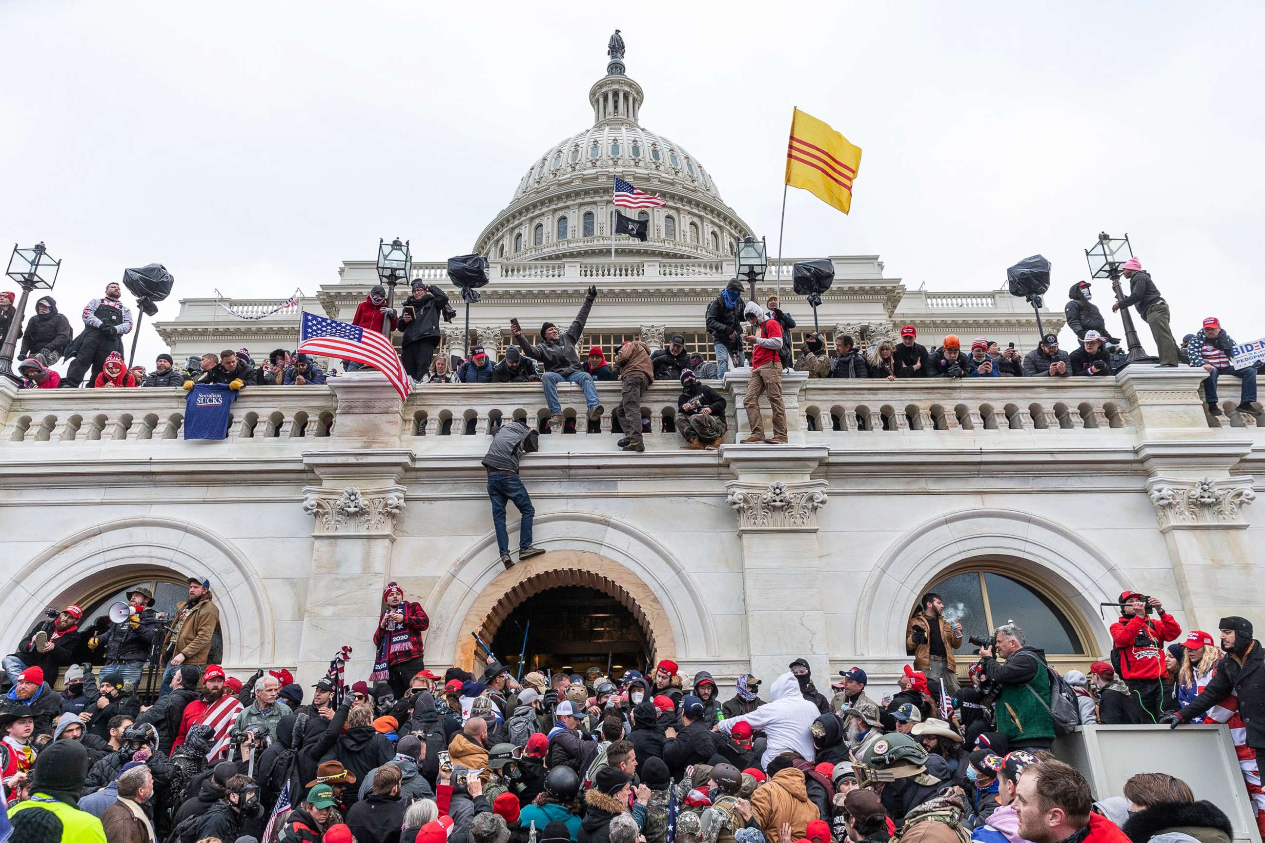 PHOTO: Trump supporters riot and breach the U.S. Capitol during the certification of the results of the 2020 Presidential election in Washington, Jan. 6, 2021.