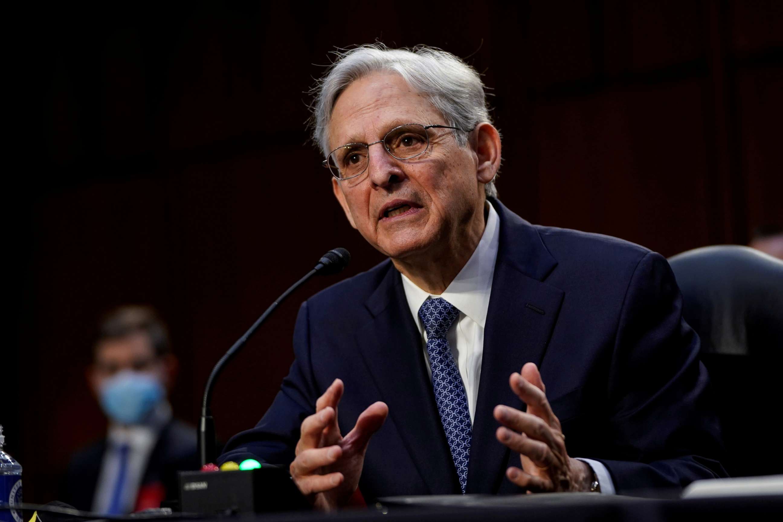 PHOTO: Attorney General nominee Merrick Garland testifies during his confirmation hearing before the Senate Judiciary Committee, in Washington, D.C., Feb. 22, 2021.
