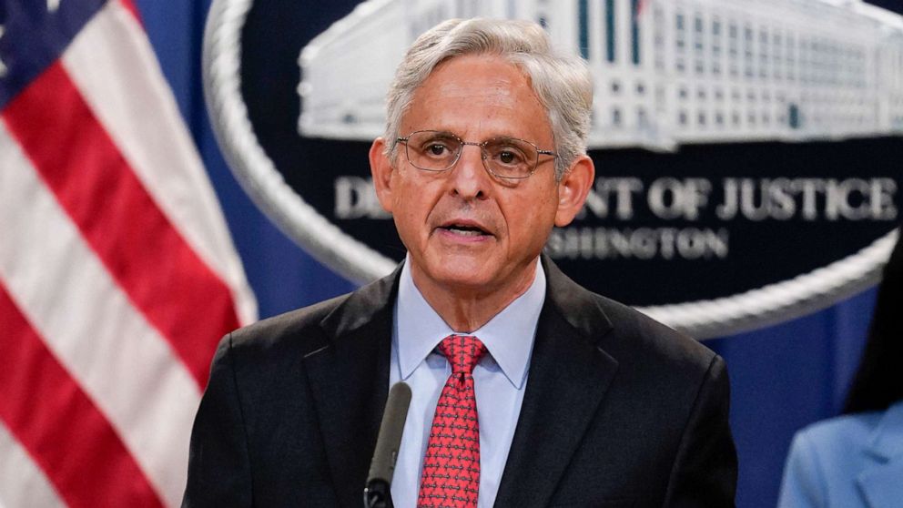 PHOTO: Attorney General Merrick Garland announces a lawsuit to block the enforcement of new Texas law that bans most abortions at the Justice Department in Washington, D.C., Sept. 9, 2021.