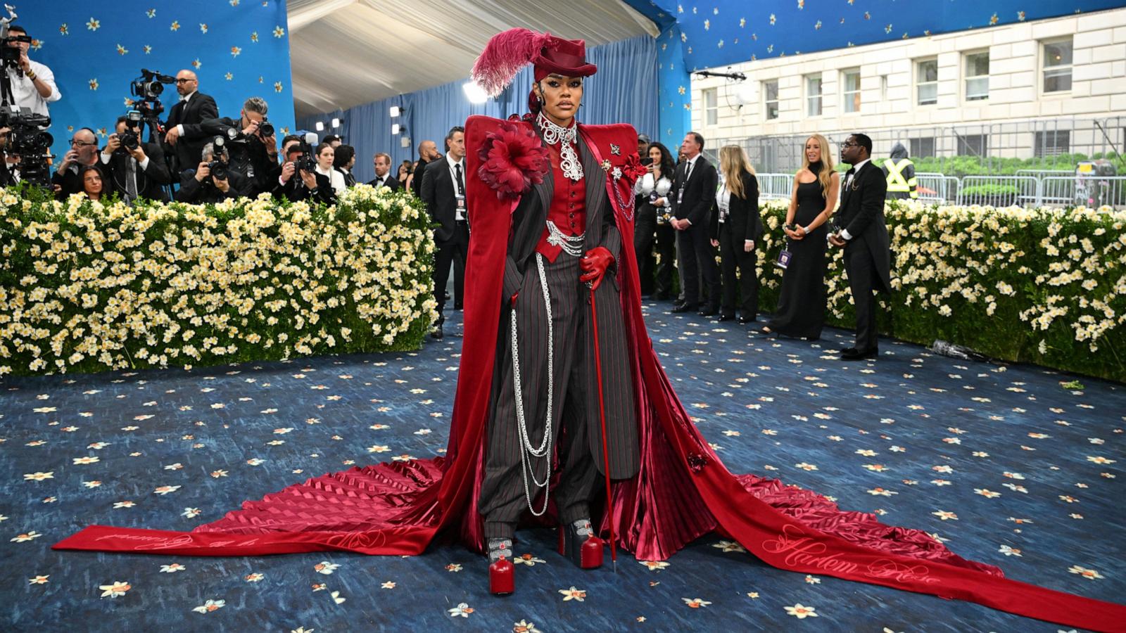 met gala burgundy dress Thank you for your votes! The results are in, and here it is  my Met Gala  moment, chosen by YOU!  Stepping onto the carpet in this stunning burgundy  gown, feeling