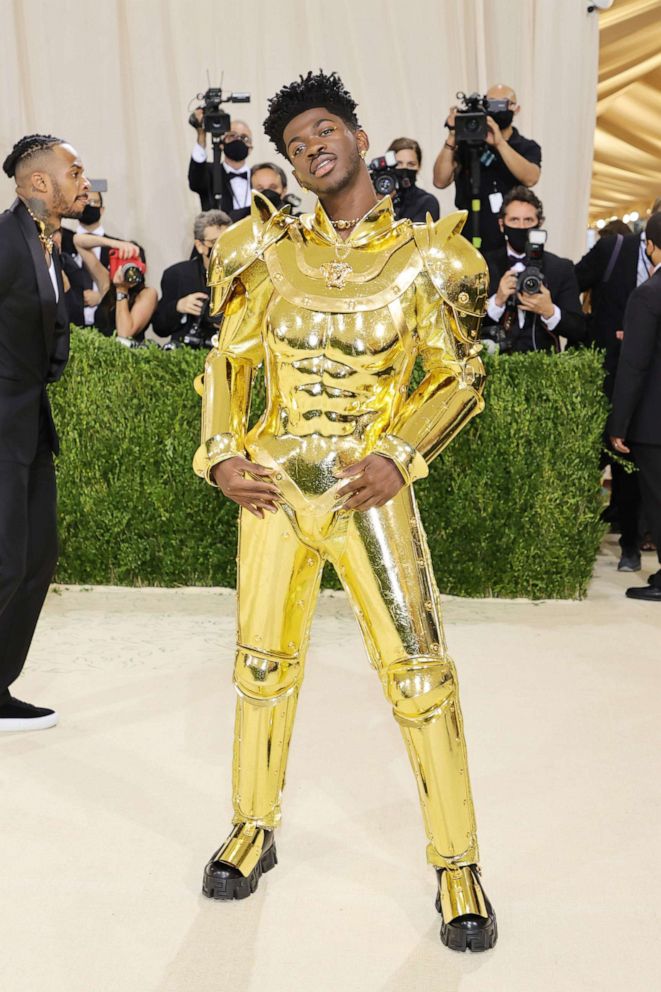 PHOTO: Lil Nas X attends The 2021 Met Gala Celebrating In America: A Lexicon Of Fashion at Metropolitan Museum of Art on Sept. 13, 2021, in New York.