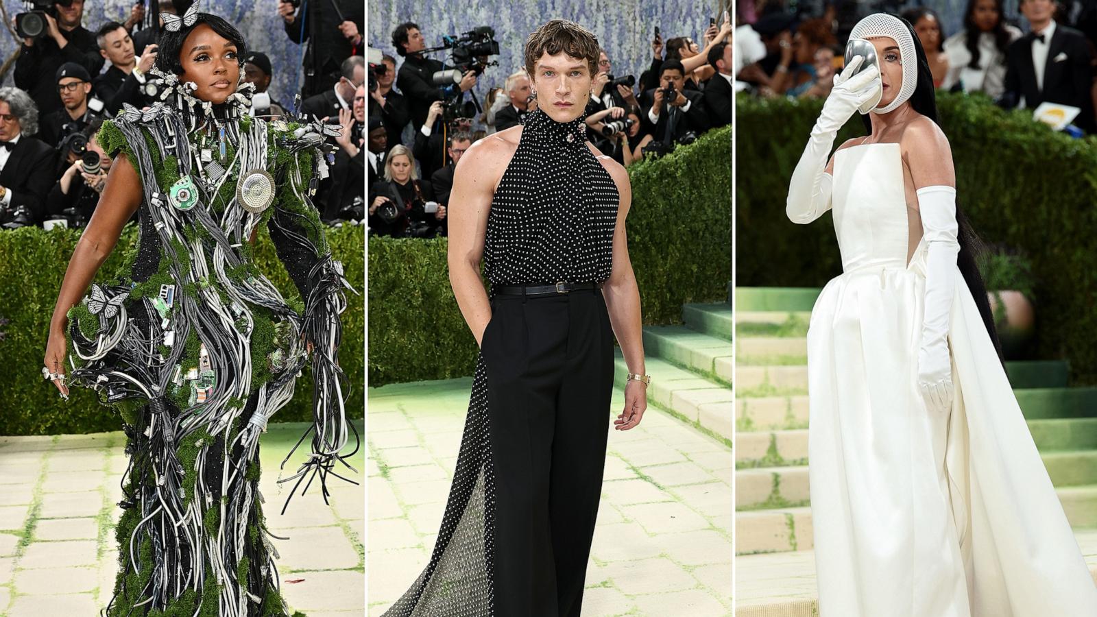 PHOTO: Janelle Monae, Connor Storrie and Katy Perry attend the 2026 Met Gala celebrating 'Costume Art' at the Metropolitan Museum of Art, May 4, 2026 in New York City.