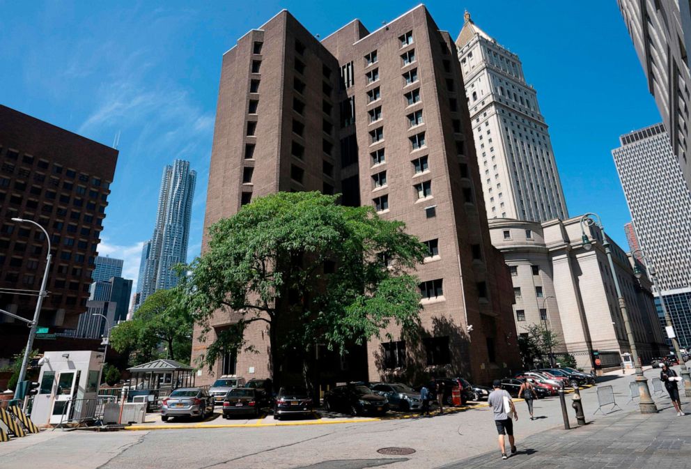 PHOTO: This file photo taken on Saturday, Aug. 10, 2019, shows the Metropolitan Correctional Center where financier Jeffrey Epstein was being held before his alleged suicide. 