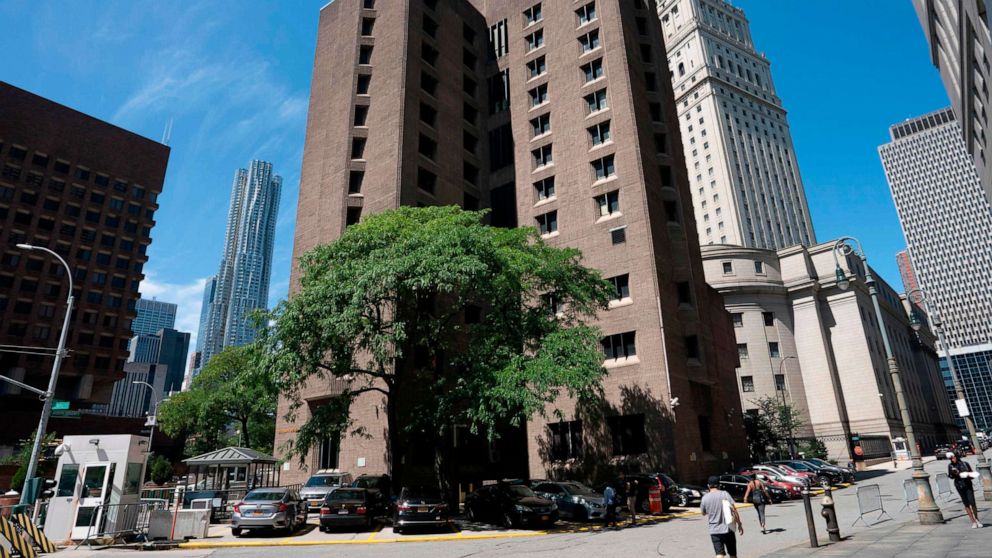 PHOTO: This file photo taken on Saturday, Aug. 10, 2019, shows the Metropolitan Correctional Center where financier Jeffrey Epstein was being held before his alleged suicide. 