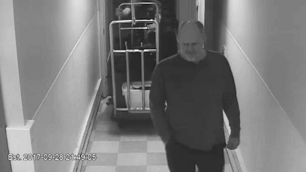 Newly released video shows Stephen Paddock, who shot and killed 58 people in October 2017, in the hallway of the MGM Resorts.