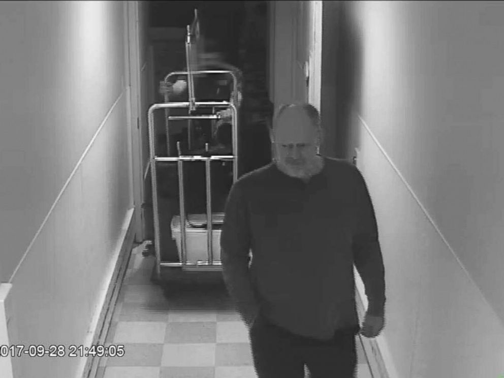 PHOTO: Newly released video shows Stephen Paddock, who shot and killed 58 people in October 2017, in the hallway of the MGM Resorts.