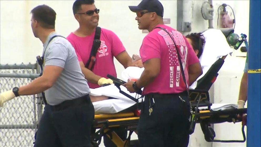 PHOTO: Miami-Dade Fire Rescue officials said that they transported 14 people to area hospitals from Miami Springs Middle School in Miami Springs, Fla., Oct. 18, 2017 after reports of a possible gas leak.