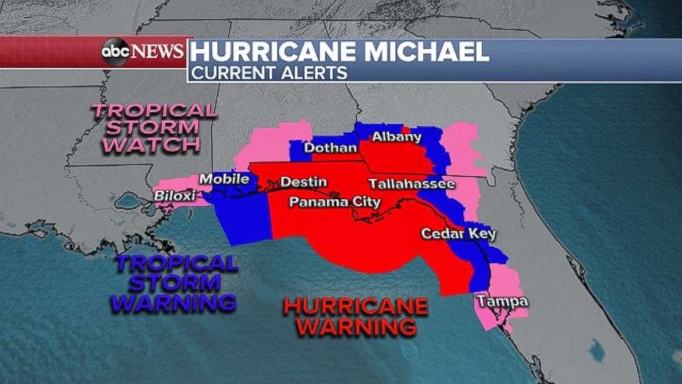 PHOTO: A hurricane warning is in effect for the Florida Panhandle and Big Bend.