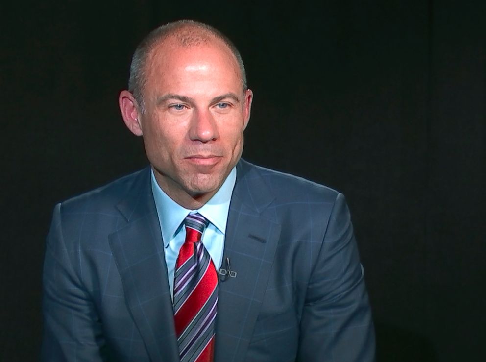 PHOTO: Michael Avenatti, attorney and spokesperson for adult film star Stormy Daniels, listens to a reporters' question during an interview at The Associated Press, March 21, 2018, in New York.