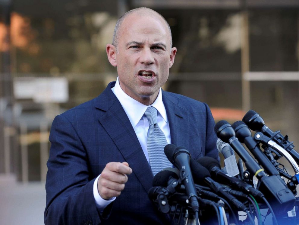 PHOTO: Michael Avenatti, lawyer for adult film actress Stormy Daniels, speaks to the media in Los Angeles, Sept. 24, 2018.