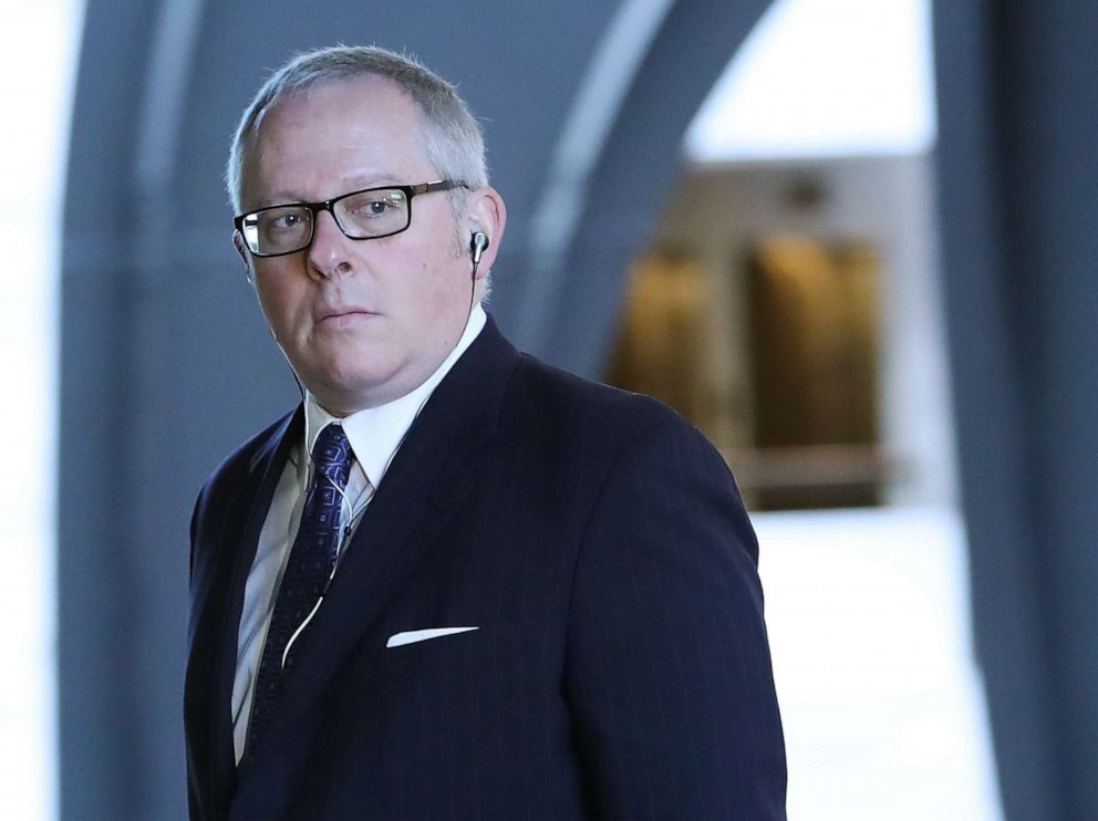 PHOTO: Former Trump campaign official Michael Caputo arrives at the Hart Senate Office building to be interviewed by Senate Intelligence Committee staffers, May 1, 2018, in Washington.