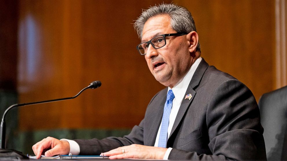 PHOTO: Michael Carvajal, Director of the Federal Bureau of Prisons, testifies during the Senate Judiciary Committee oversight hearing of the Federal Bureau of Prisons on April 15, 2021 in Washington, D.C. 