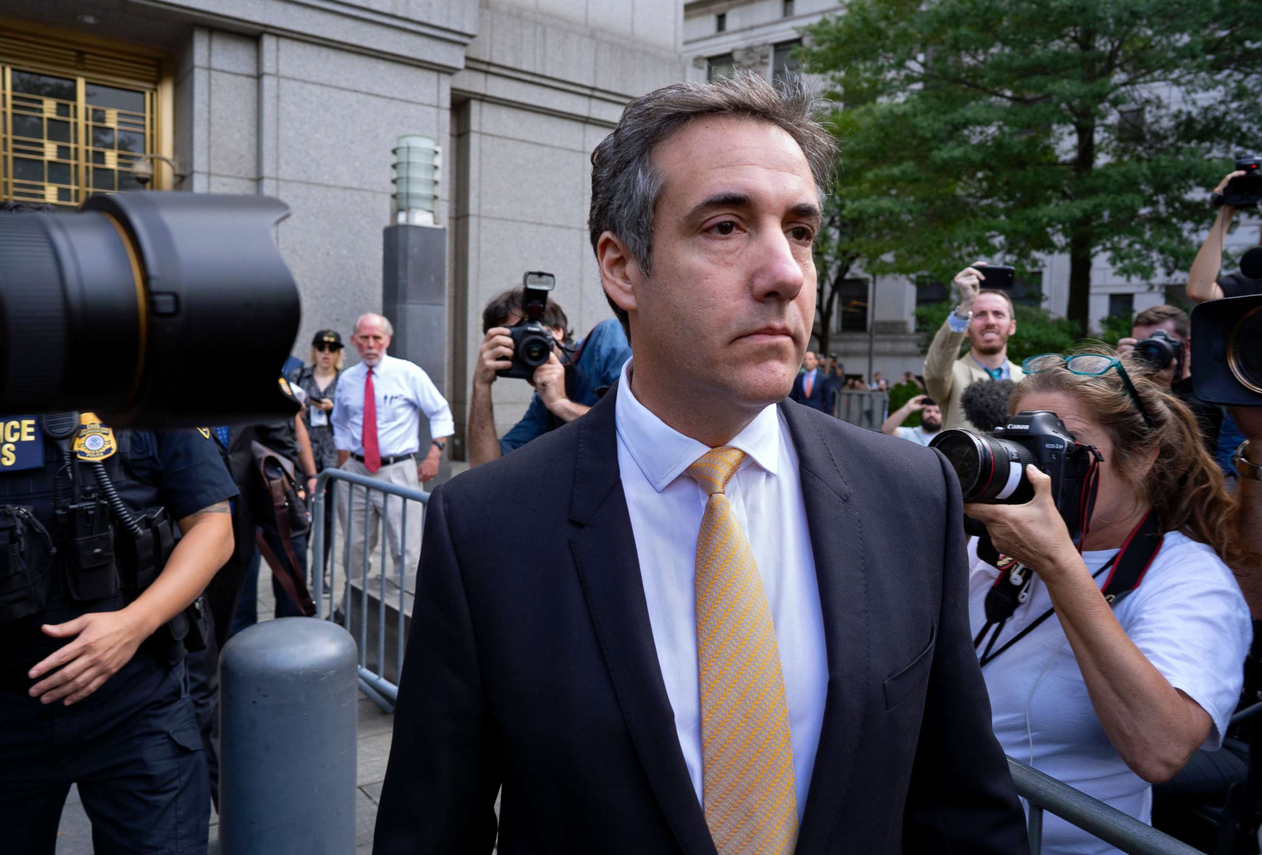 PHOTO: Michael Cohen, the former personal lawyer to President Donald Trump, leaves federal court after reaching a plea agreement in New York, Aug. 21, 2018.