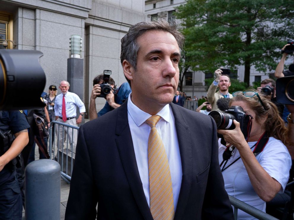 PHOTO: Michael Cohen, the former personal lawyer to President Donald Trump, leaves federal court after reaching a plea agreement in New York, Aug. 21, 2018.
