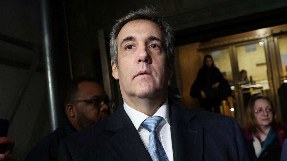 PHOTO: Former Donald Trump lawyer and loyalist Michael Cohen walks out of a Manhattan courthouse after testifying before a grand jury on March 13, 2023 in New York.