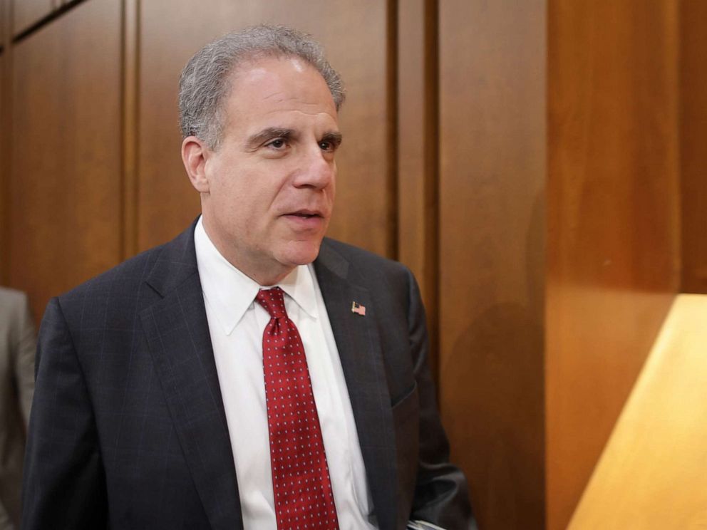 PHOTO: Justice Department Inspector General Michael Horowitz arrives before testifying to the Senate Judiciary Committee in the Hart Senate Office Building on Capitol Hill June 18, 2018, in Washington, D.C.