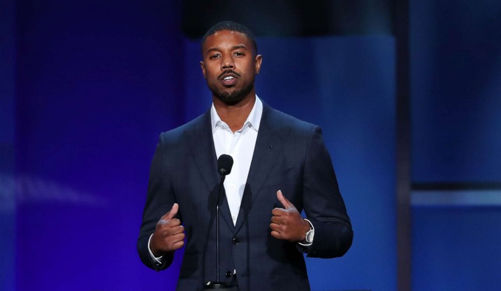 PHOTO: Actor Michael B. Jordan speaks on stage during the 47th American Film Institute Life Achievement Award Gala in Hollywood on June 6, 2019.