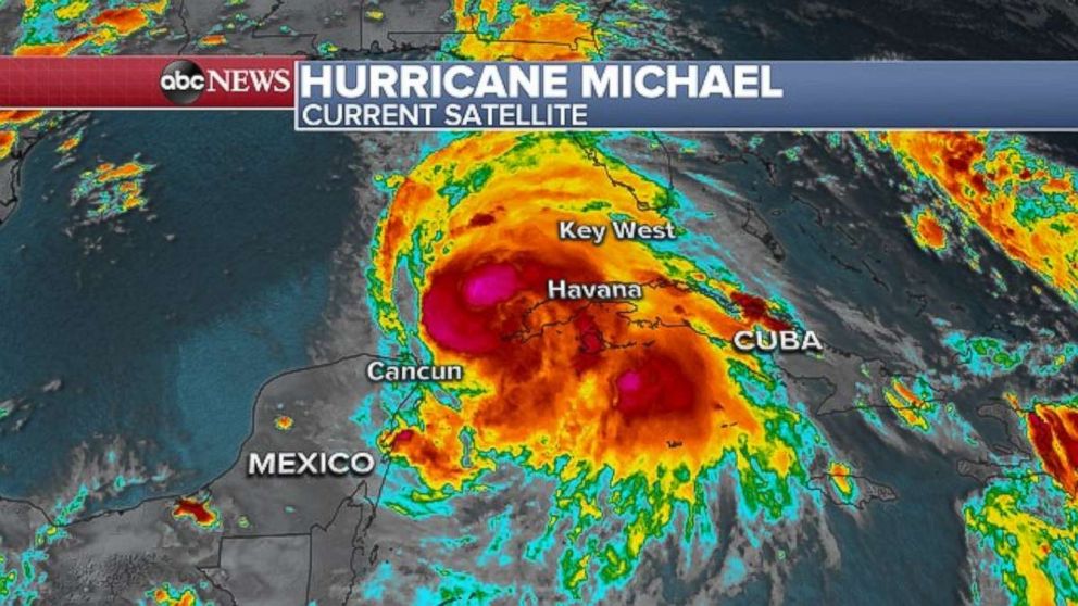 PHOTO: Michael was delivering rain and wind to western Cuba on Monday evening.