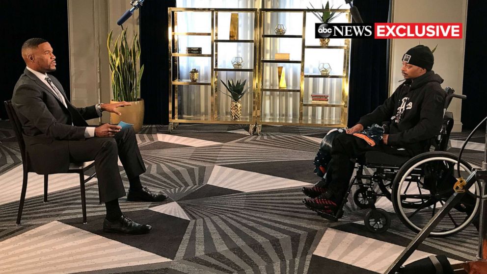 PHOTO: Jacob Blake, who was shot seven times by a Wisconsin police officer, sat down with "Good Morning America" co-anchor Michael Strahan for an exclusive interview.