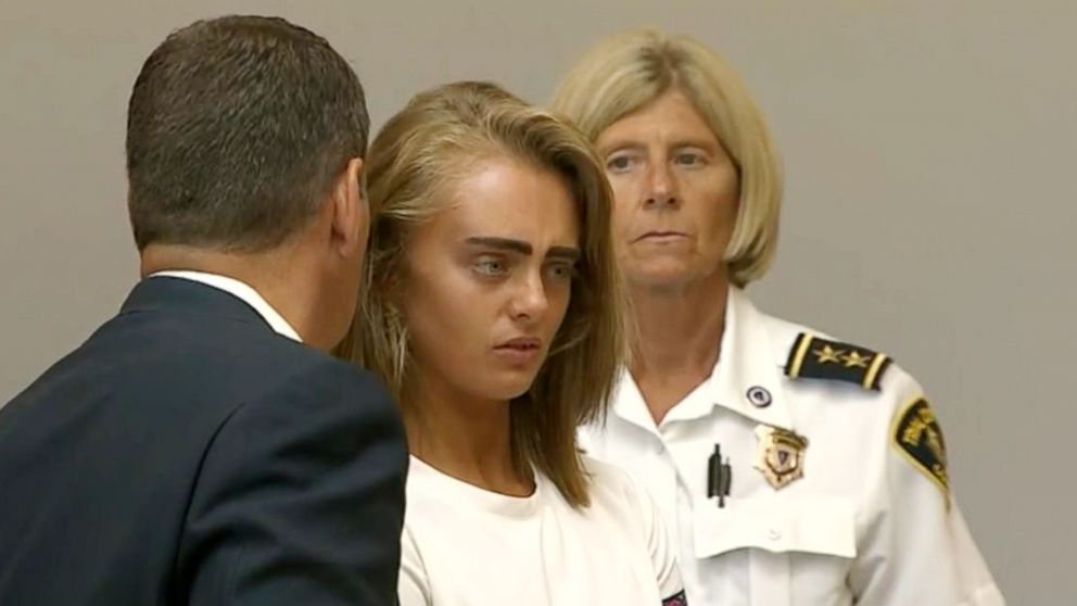 PHOTO: Michelle Carter listens to her sentencing from the judge in Tauton, Mass, Aug. 3, 2017.