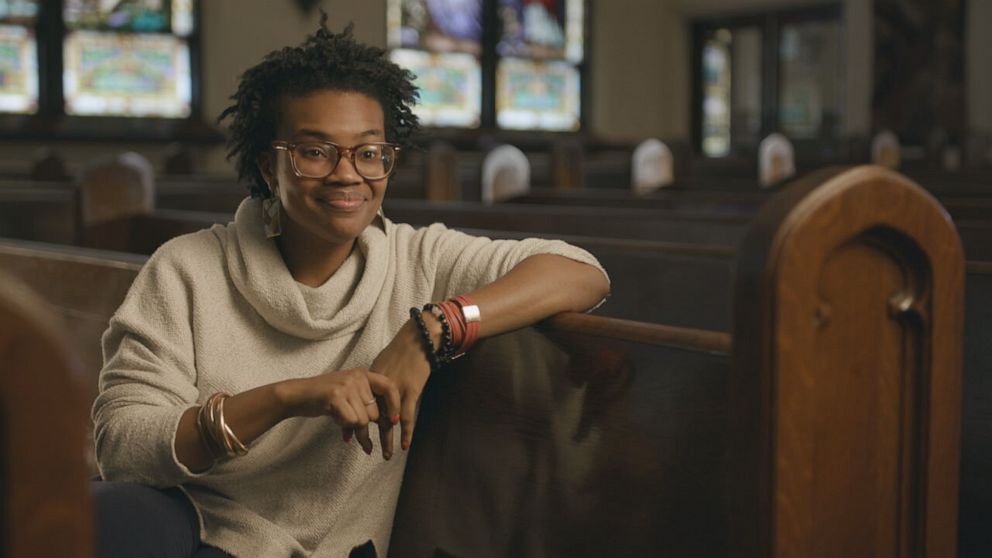 PHOTO: Pastor Michelle Higgins leads the congregation of St. John’s Church in St. Louis. 