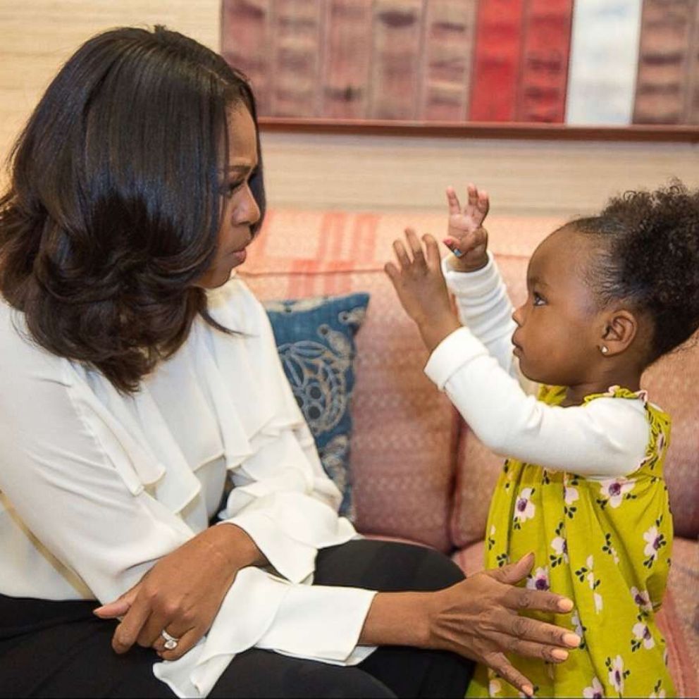 PHOTO: Michelle Obama met with Parker Curry, the little girl whose reaction to Obama’s official portrait has gone viral. On Instagram Obama wrote, "Keep on dreaming big for yourself...and maybe one day I'll proudly look up at a portrait of you!"