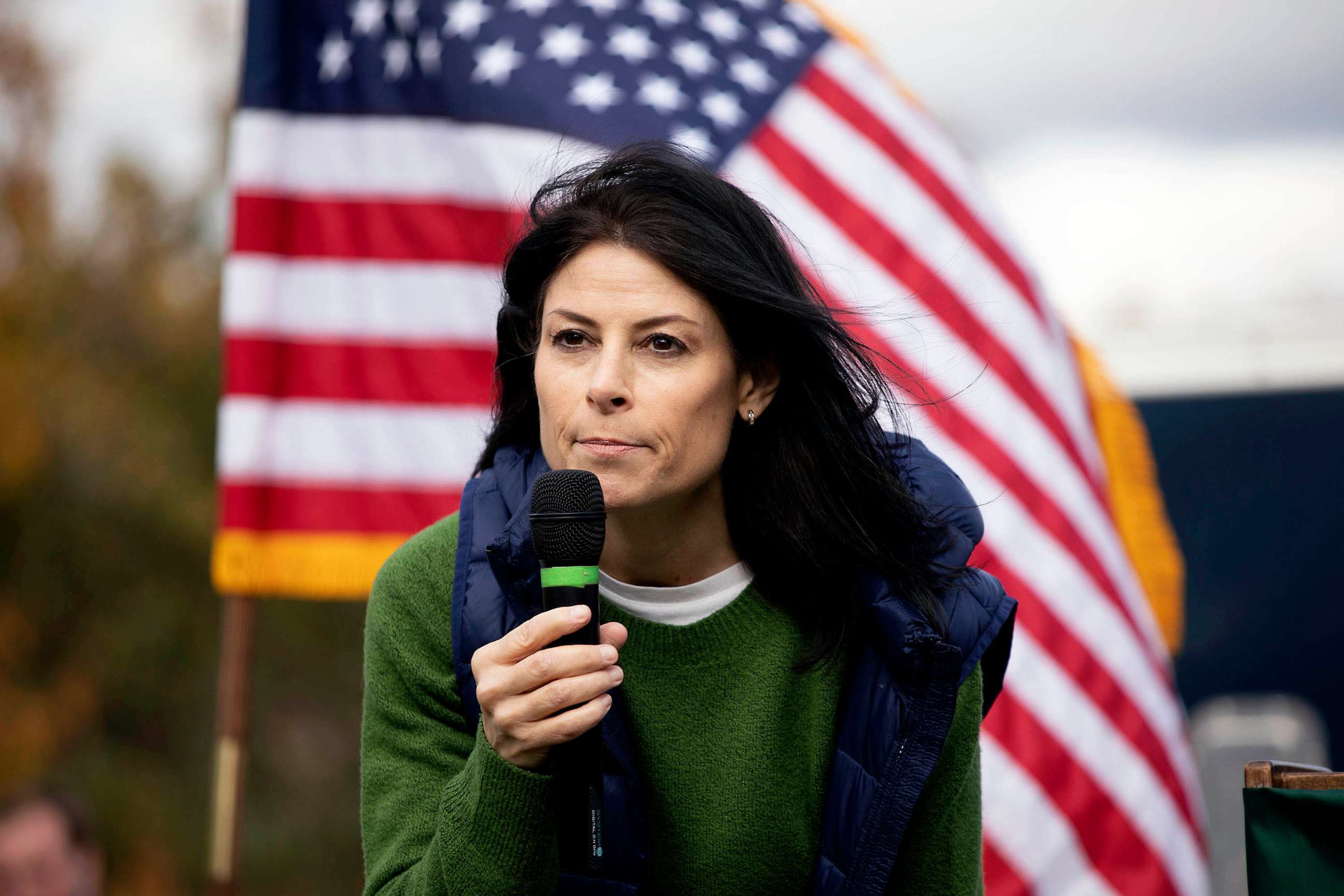 PHOTO: FILE - U.S. Michigan Attorney General Dana Nessel speaks at a campaign rally, Oct. 16, 2022 in East Lansing, Mich.