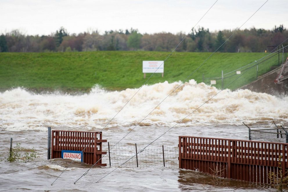 PHOTO: A view of the flooded area near the Sanford Dam, May 19, 2020.