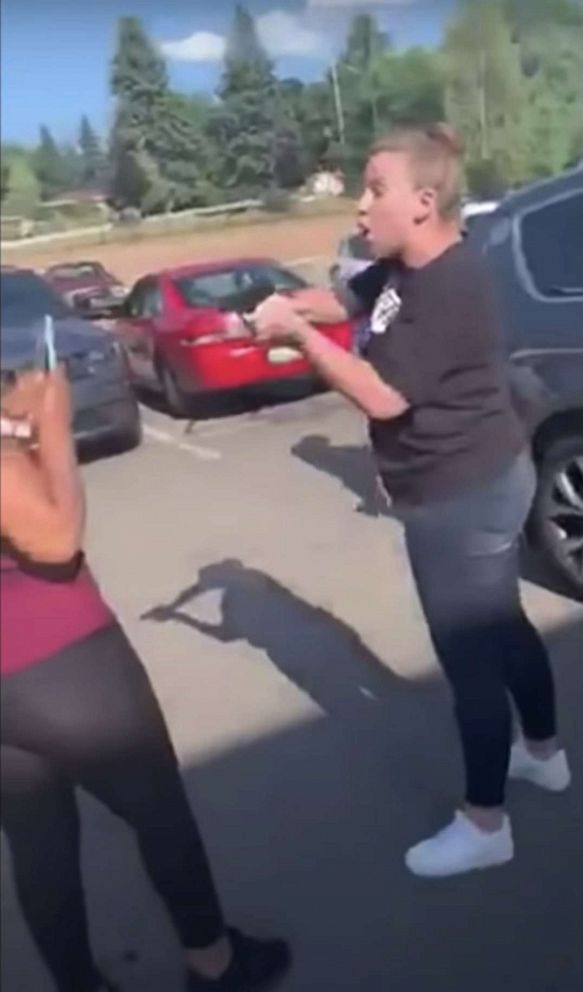 PHOTO: Authorities in Michigan have charged a white woman and her husband with felony assault after she was caught on video pointing a cocked gun at a black mom and her teenage daughter.