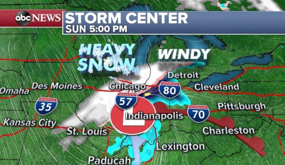 PHOTO: Heavy snow is possible in the Chicago area on Sunday evening.