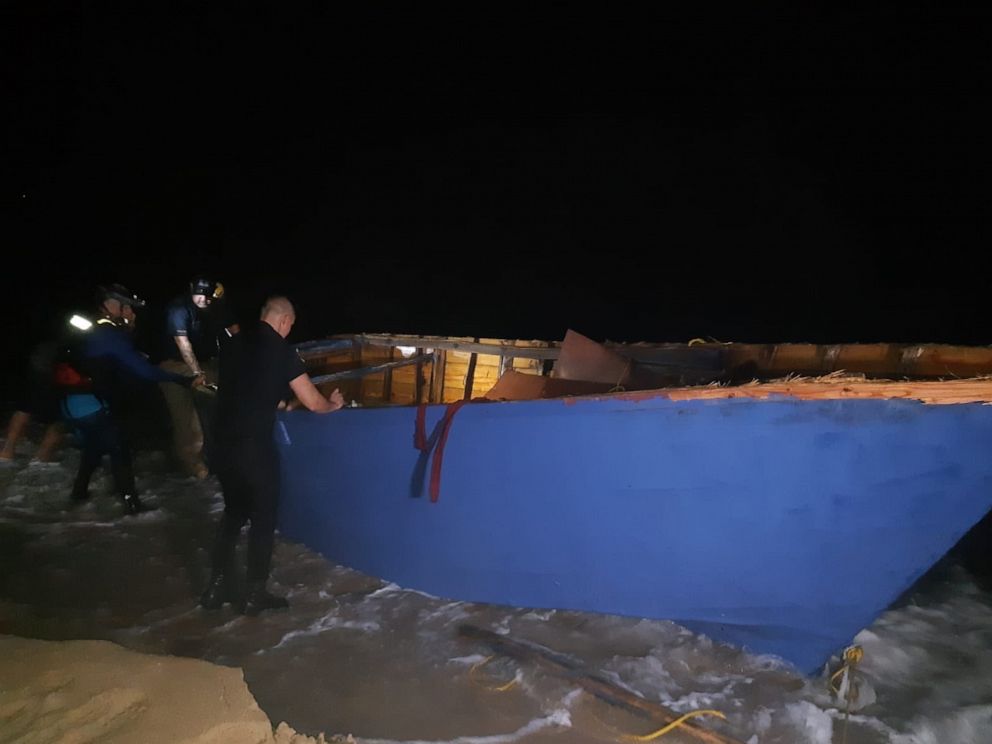 PHOTO: At least three people drowned when a boat carrying migrants capsized near western Puerto Rico on Saturday, Sept. 14, 2019.
