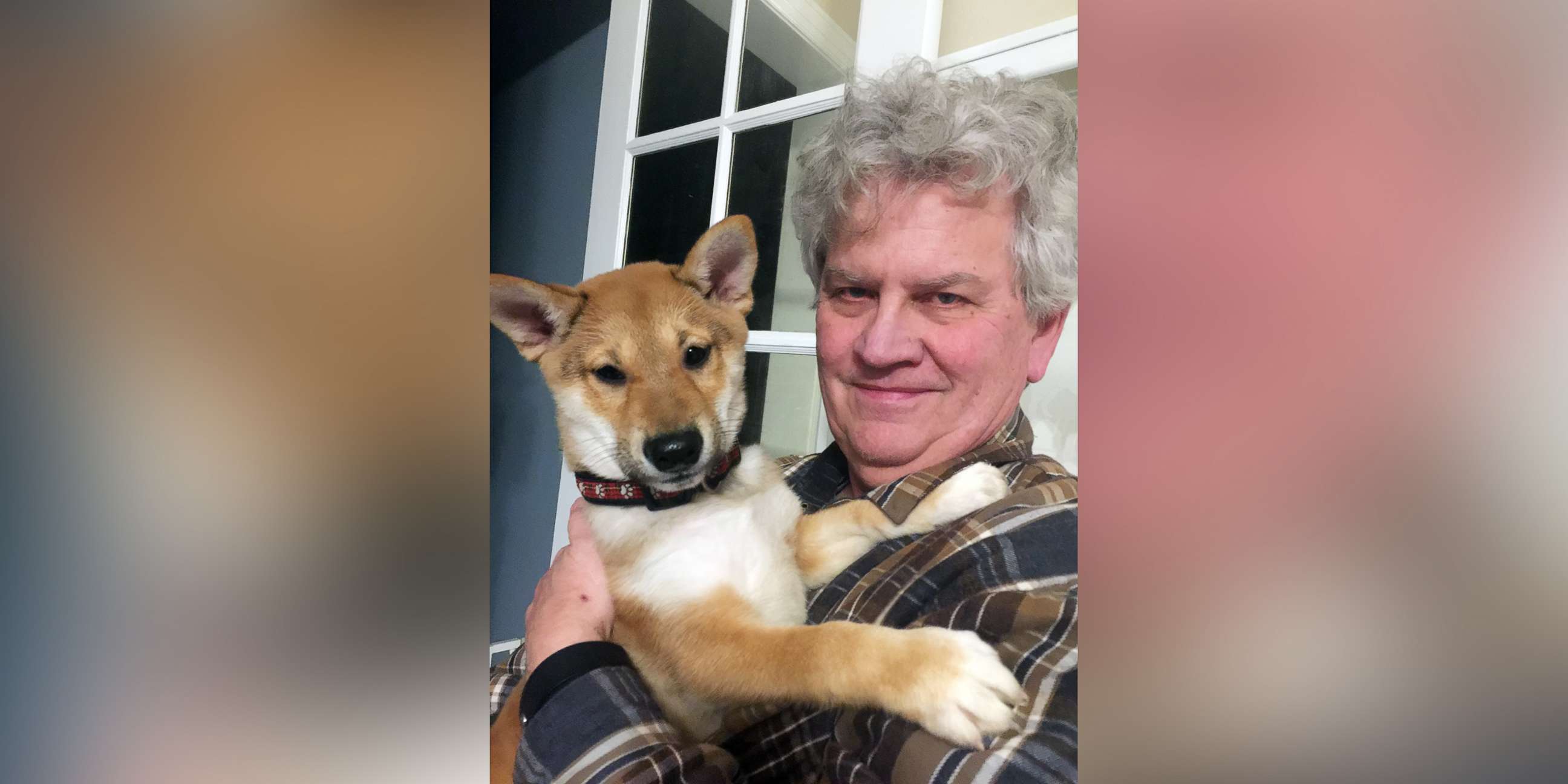 PHOTO: Mike Krueger holds his puppy Taka in a 2019 photo. Krueger and his wife Olga, of Morrison, Ill., only had Taka for a few days before the dog died from parvovirus.