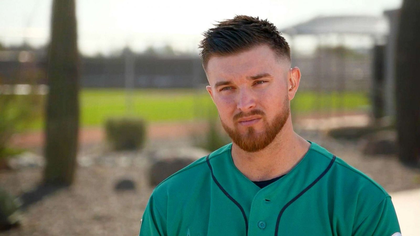 PHOTO: Mike Marjama, a catcher for the Seattle Mariners, opened up about his struggles with an eating disorder in an interview with ABC News' Paula Faris.