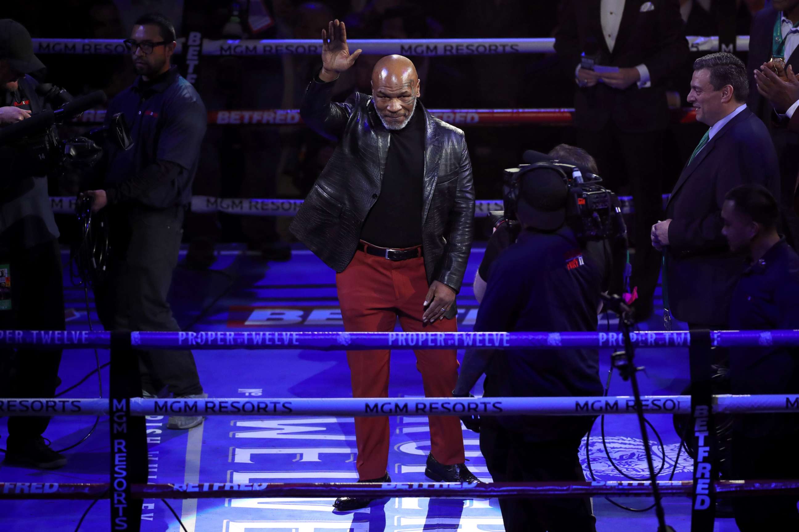 PHOTO: In this Feb. 22, 2020, file photo, Mike Tyson is honored at the MGM Grand, Las Vegas.