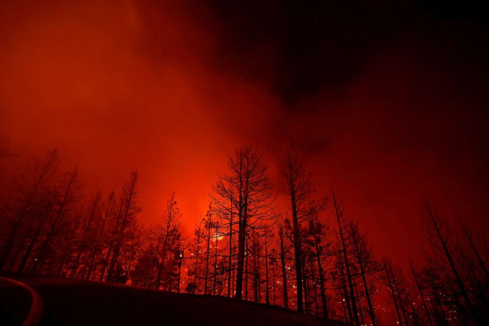 PHOTO: The Mountain Fire burns near the town of Gazelle, Calif., September 2, 2022.
