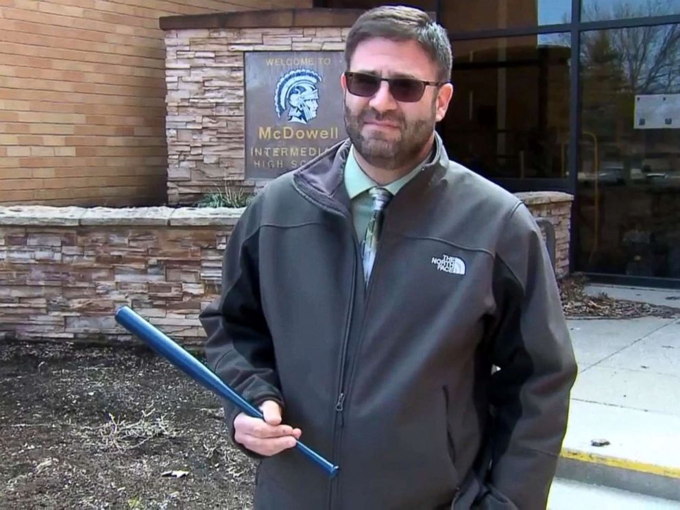 PHOTO: The Millcreek School District has placed small baseball bats in its classrooms.