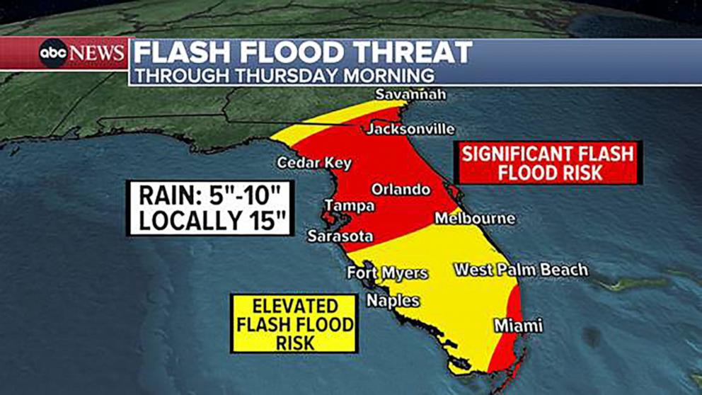 PHOTO: Hurricane Milton flash flood threat.