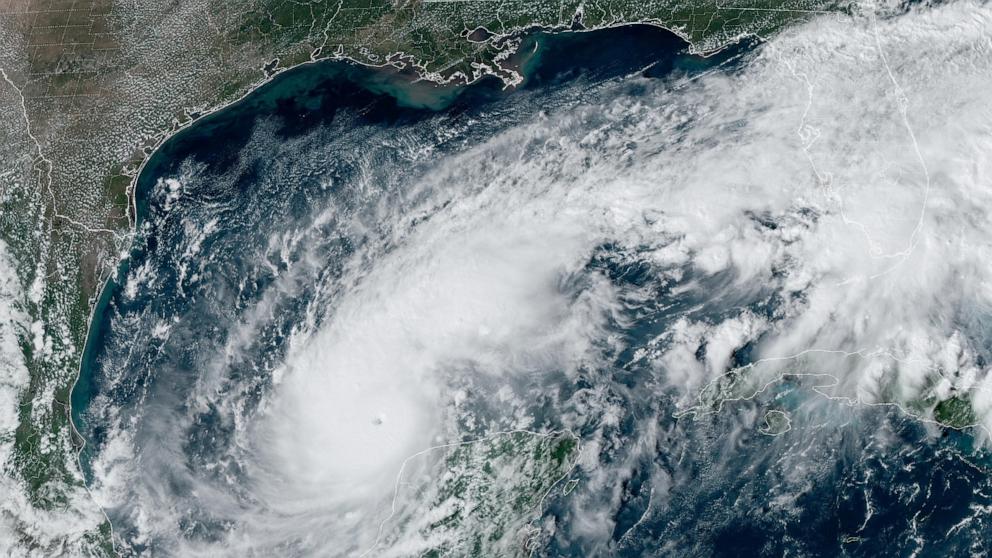 PHOTO: This handout satellite image courtesy of the National Oceanic and Atmospheric Administration (NOAA) and the Regional and Mesoscale Meteorology Branch (RAMMB) shows hurricane Milton churning over the Gulf of Mexico on Oct. 7, 2024.