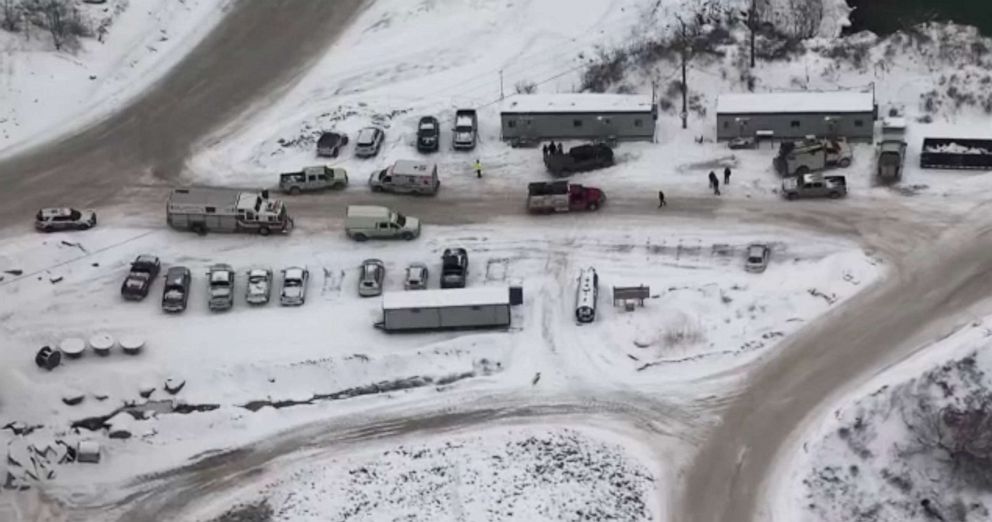 PHOTO: Rescue operations are underway after one person was trapped in mine collapse in Springhill Township, Pa., Jan. 8, 2021. 