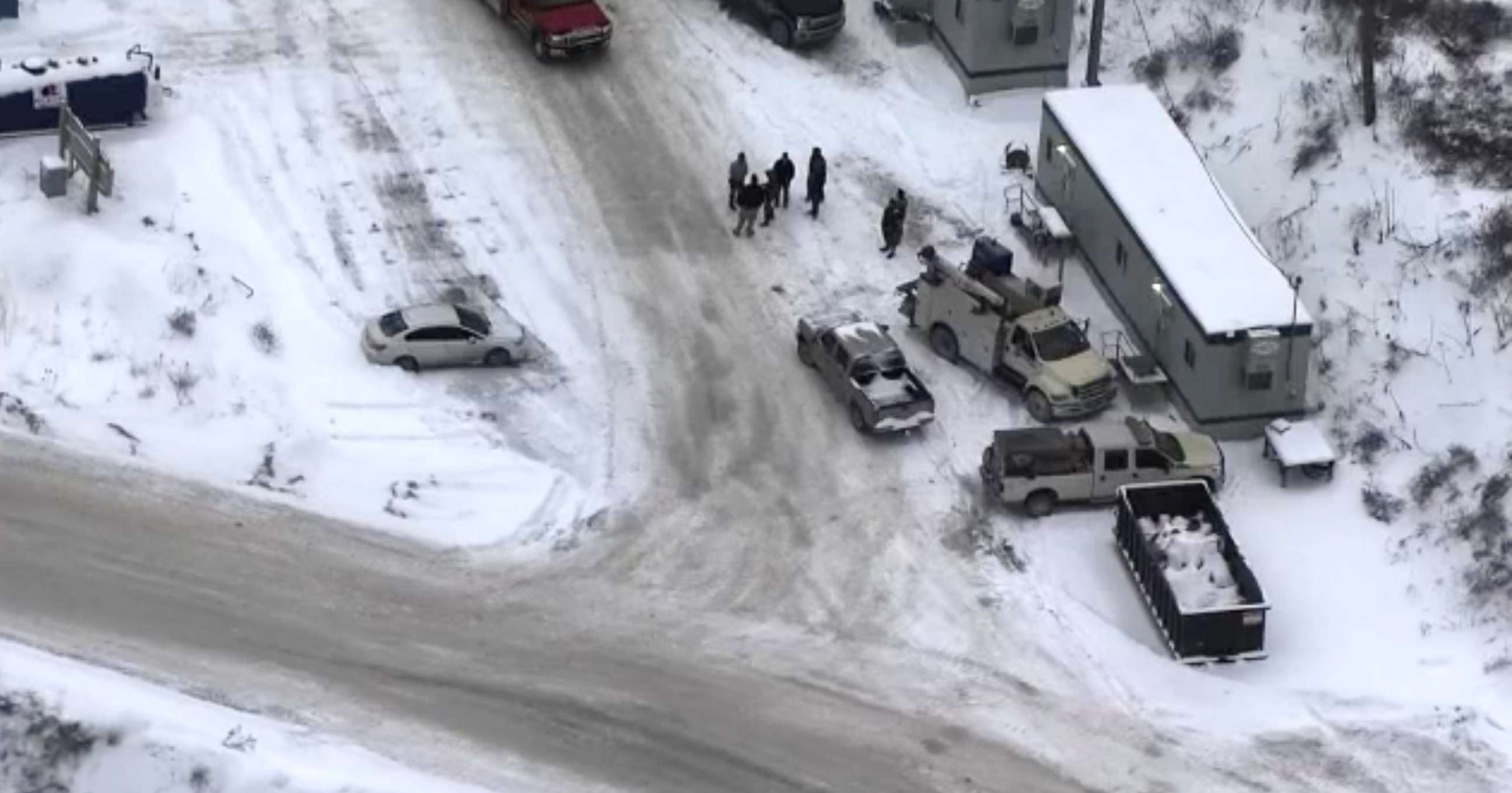 PHOTO: Rescue operations are underway after one person was trapped in mine collapse in Springhill Township, Pa., Jan. 8, 2021. 