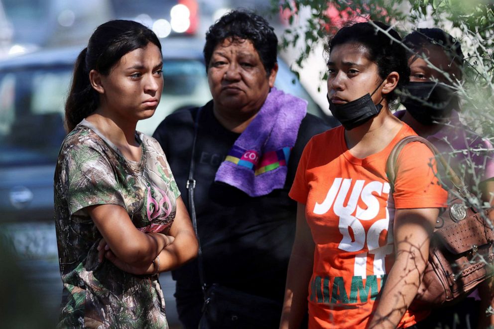 PHOTO: Relatives of miners wait for news about their loved ones outside the facilities of a coal mine where a mine shaft collapsed leaving miners trapped, in Sabinas, in Coahuila state, Mexico, Aug. 4, 2022.