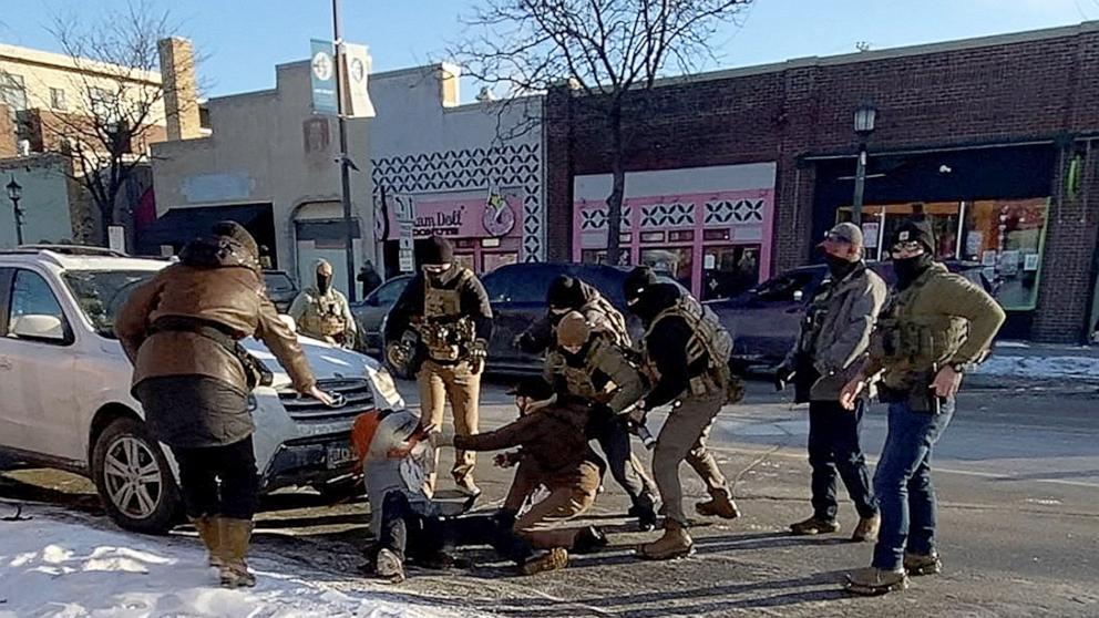 PHOTO: A screengrab from a video obtained by Reuters shows a law enforcement officer pinning down Alex Pretti, before he was fatally shot when federal agents were trying to detain him in Minneapolis, Minnesota, January 24, 2026.
