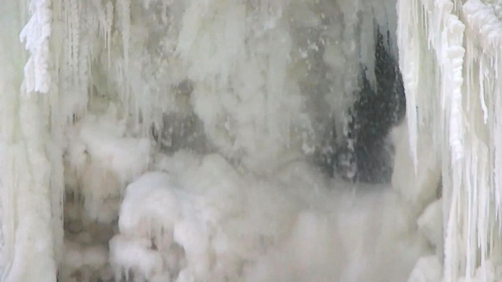 PHOTO: The Minnehaha Falls waterfall in Minnesota froze over amid plunging temperatures.