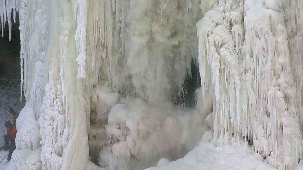 PHOTO: The Minnehaha Falls waterfall in Minnesota froze over amid plunging temperatures.