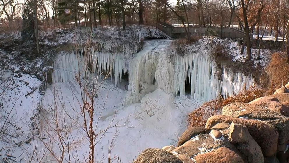 PHOTO: The Minnehaha Falls waterfall in Minnesota froze over amid plunging temperatures.